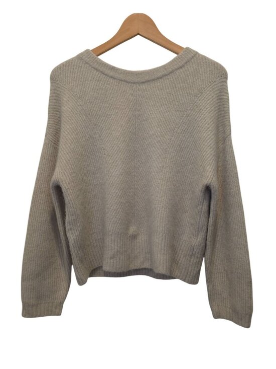 Massimo Dutti Sweaters - Massimo Dutti Ribbed Beige Wool-Alpaca Blend Sweater Women's XS